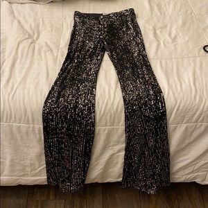 Zara sequined flare pants